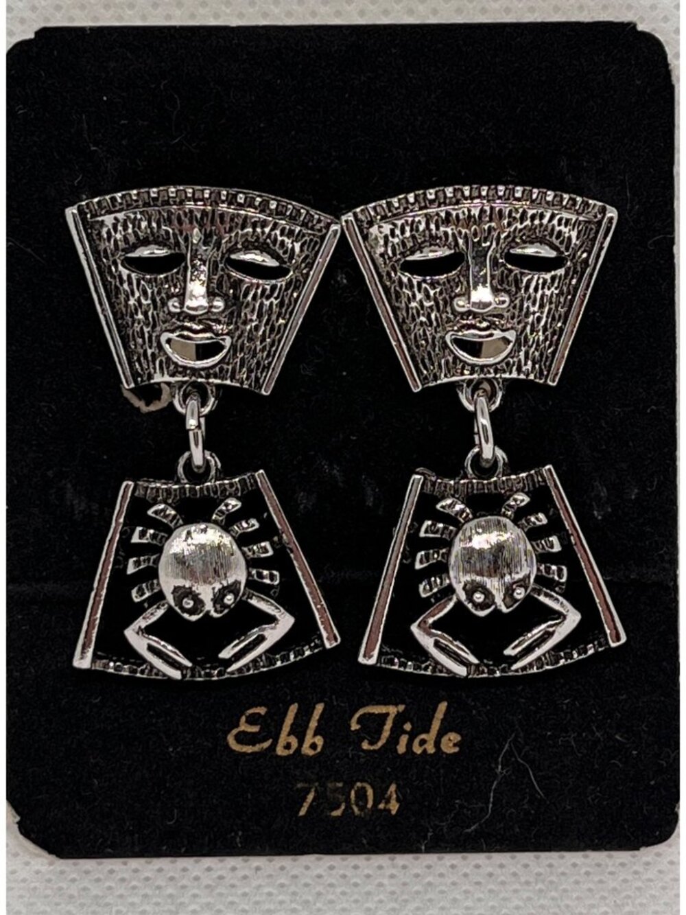Vintage Sarah Coventry Zodiac Cancer Crab Clip Dangle Earrings 1970s